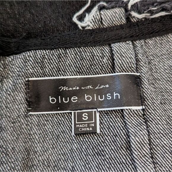 Blue Blush Denim Patchwork Mini Skirt Black Size Small - Picture 4 of 4